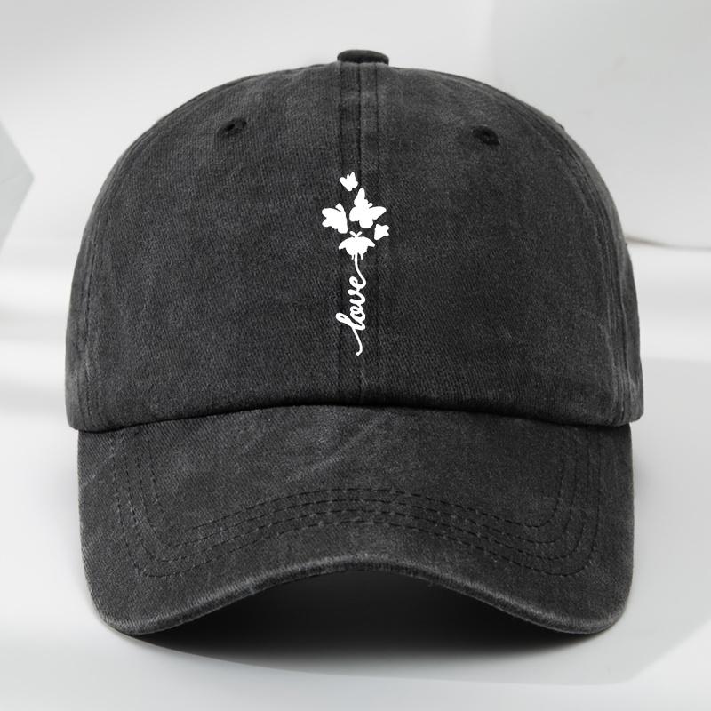 Washed Vintage Baseball Hat Unisex Low Profile Cotton Dad Cap чёрный
