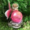 Solar luminous flower fairy shaped ornaments outdoor courtyard garden balcony landscape atmosphere lights automatically illuminate at night
