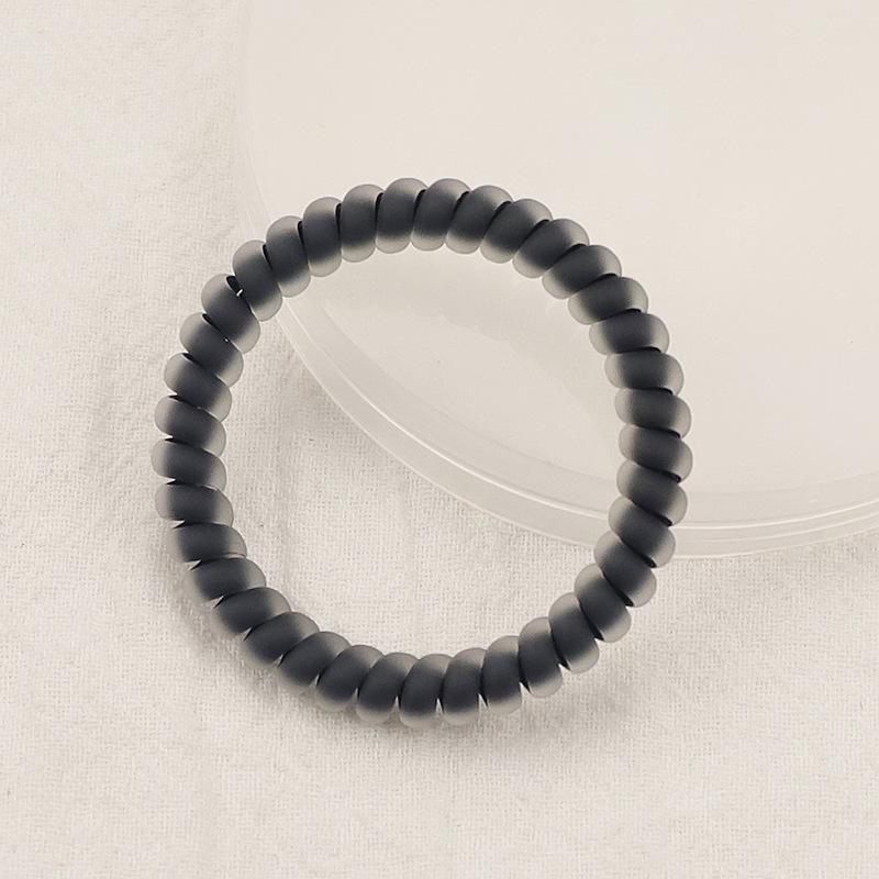 

Браслет-кольцо для волос из матового черного прозрачного материала - большой ободок для волос с желеобразным матовым эффектом