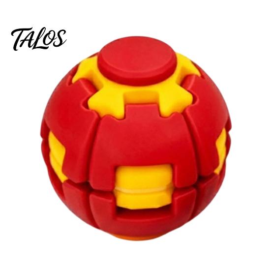 Portable Anxiety Toy 3D Printed Stress Ball, Press & Rotating Finger Spinner, Decompression Ball Fidget Toys, Ergonomic for Office Commuting