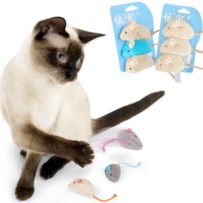 3 adet Pet Kedi Oyuncak Peluş Simülasyon Fare Oyuncak Kedi Çizilmeye Isırık Direnci Interaktif Fare Oyuncak Kedi Için Oyun Oyuncak