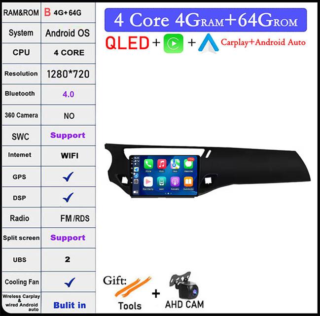 9 Inch For Citroen C3 DS3 2010 -2016 Car Radio Carplay Android Auto Screen Stereo 4G Wf BT DSP RDSNavigation GPS DSP