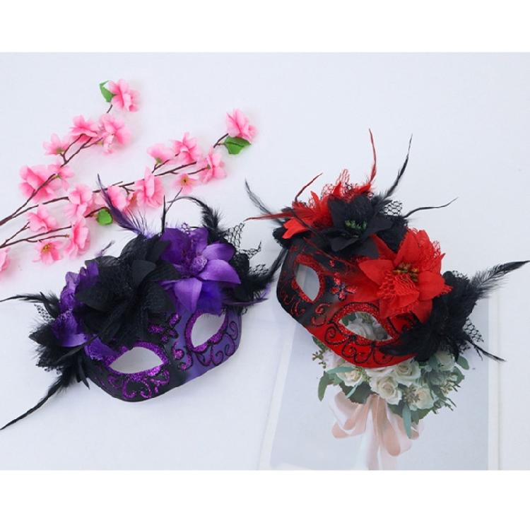 Máscara de Plumas Máscara de Mascarada Máscara de Media Cara Máscara de Plumas Cosplay para Hombres Mujeres Mascarada Halloween Cosplay