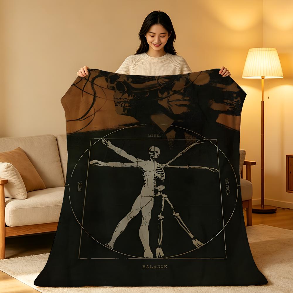 Game T-The O-Outlast T-Trials Throw High-Density Short Plush Blanket Soft Skin-Friendly for Sofa Nap Air-Conditioned Room