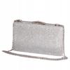 Box Clutch Bag Handbag ON A CHAIN Formal Evening Bag with Rhinestones