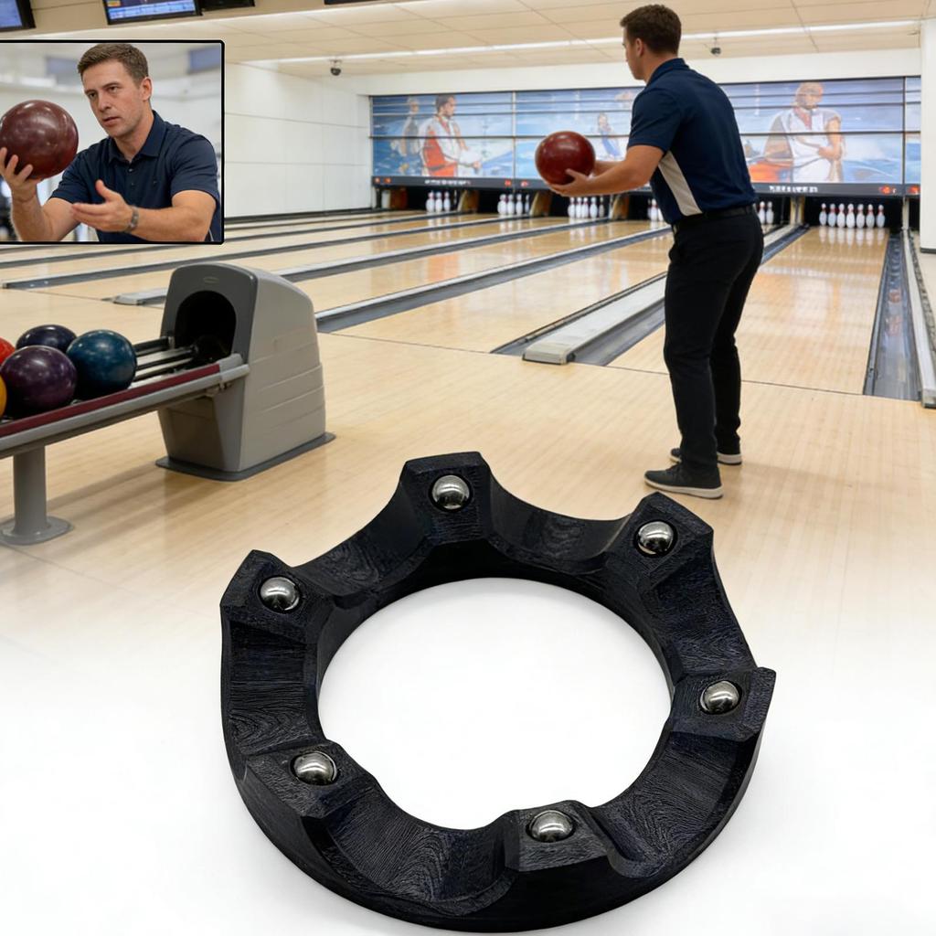 Bowling Ball Spinner Universal 360 Rotating Grip Spare Balls Holder for Cleaning Polishing Drilling Maintenance Sport Equipment