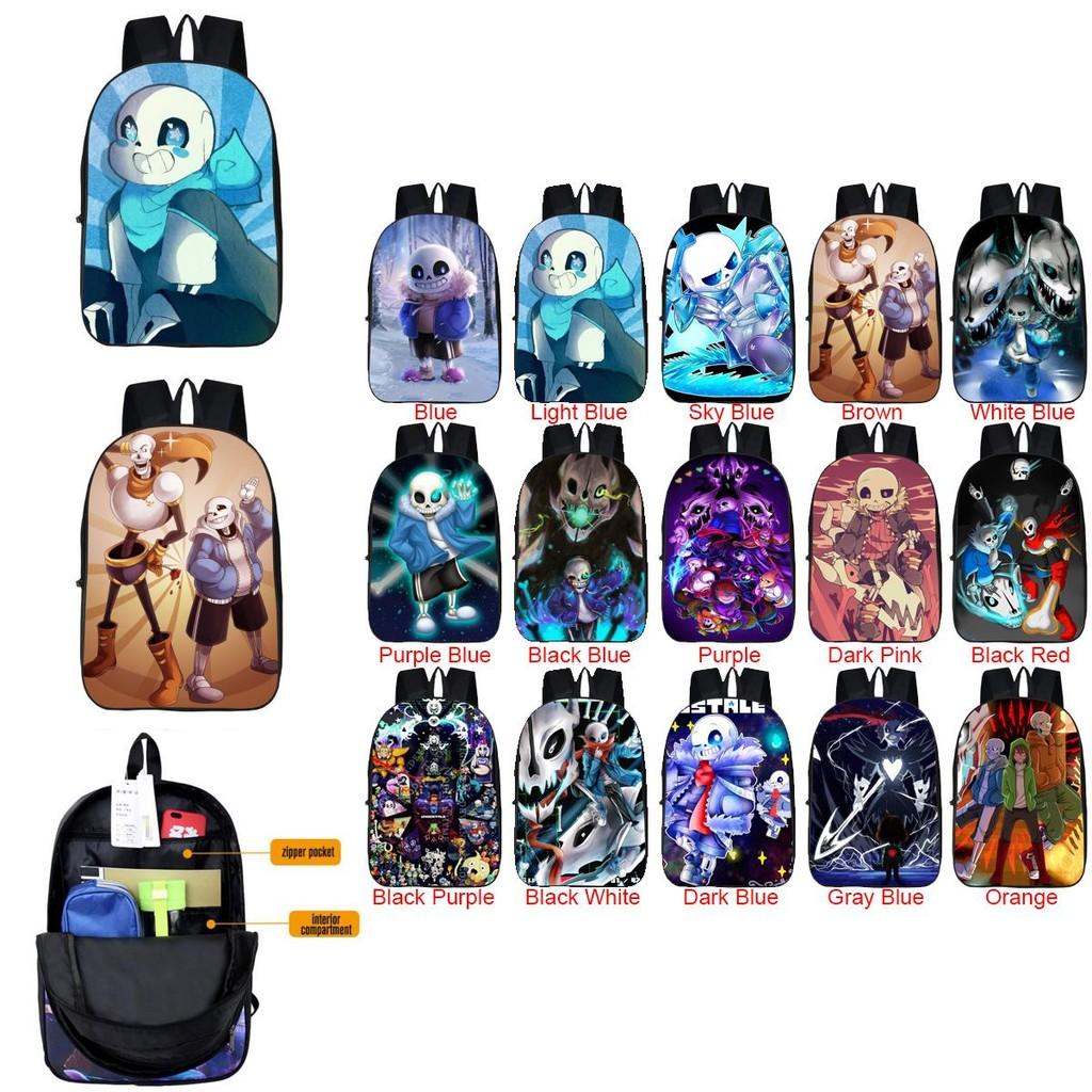 Wytrzymały 17-calowy plecak Undertale Sans dla dzieci z regulowanymi paskami i stylowym designem