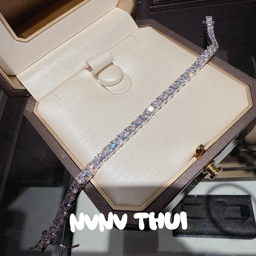 Jewelry, Honeycomb Lace Hollow Retro Queen Full Diamond Bracelet, Banquet Haute Couture Bright Small Row Diamond Tennis Bracelet