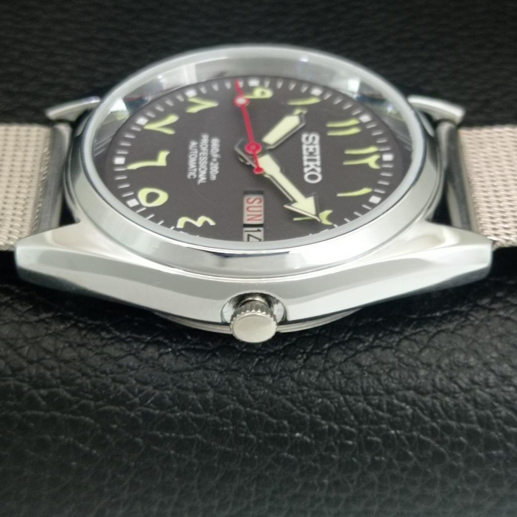AUTOMATIC VINTAGE REFURBISHED SEIKO 6309A JAPAN MENS BROWN DIAL WATCH a442730-1