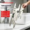 Multifunctional Stainless Steel Bathroom Wrench With Precision Level For Faucet Repair Bathroom Maintenance Home Repair Tool