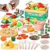 Pc Pretend Play Food Sets For Kids Kitchen Toy Food Cutting Fake Food Vegetables Play Kitchen Accessories Pretend Food Toys For Toddlers Boys Girls