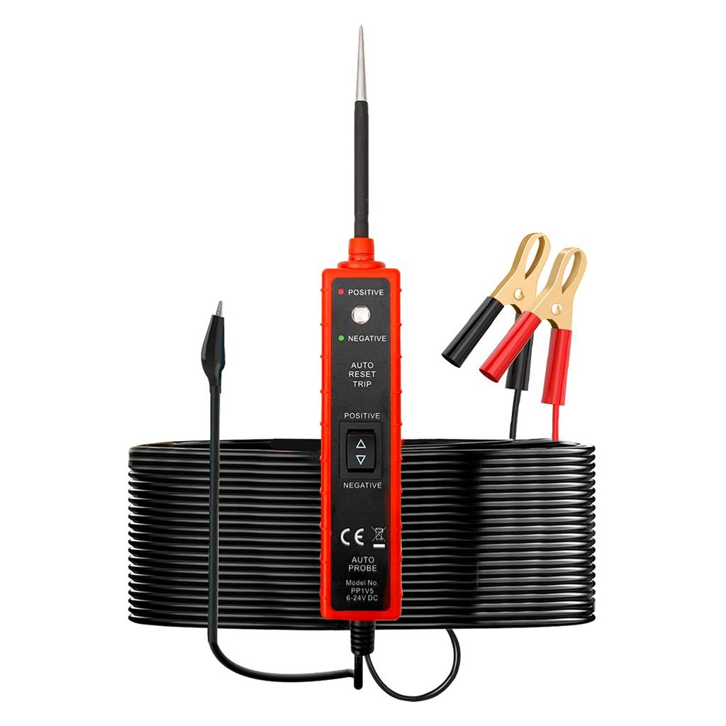 Car Electrical Tester Probe Detector 6-24V DC Automotive Electric Circuit Tester Multi-functions Test Lead
