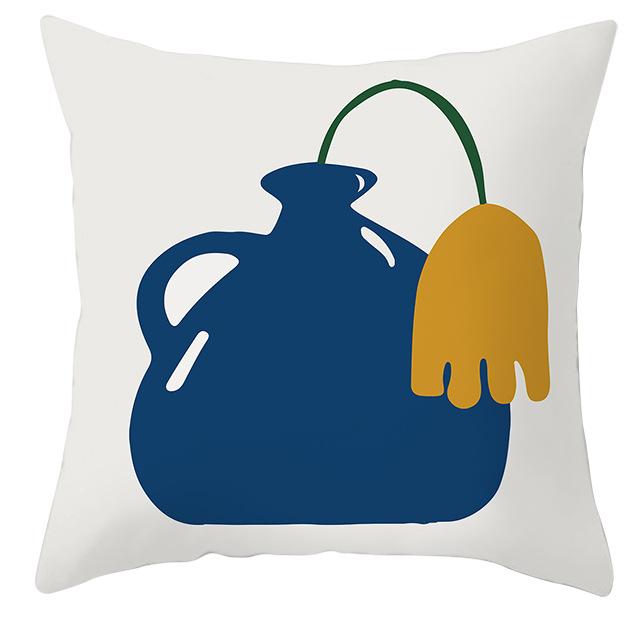 Nordic Style Abstract Flower Geometric Pillowcase Home Sofa Pillow Cushion Cover