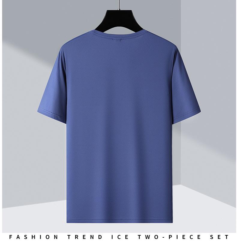 Summer Ice Silk Quick-Dry T-Shirt: Breathable Short Sleeve for Men & Women, Custom Logo Printing