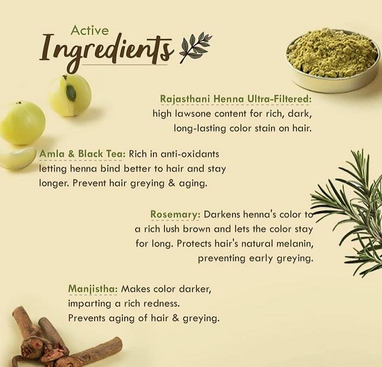 Nat Habit - Fresh Ready To Apply Henna Paste, Pre-Soaked in Black Tea and Herbs,100% Natural Pack of 2 x 220g