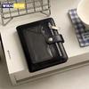 Portable PU Leather Binder Notebook with Photo Window 5-Ring Loose-Leaf Pocket Journal Detachable Planner Book Gift