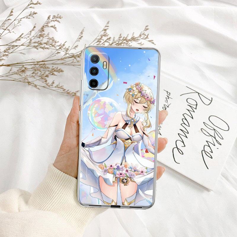 IK34 Genshin Impact Girl Case for Motorola E13 E15 E20 E22 E22I E22S E30 E32 E40 E7 E7I G Plus Power Play Stylus G22 G14