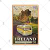 Irland Dublin Stadsvy Vintage Retro Metallplåt Skylt Dekorativ Tallrik för Hem Klubb Vägg Gåva