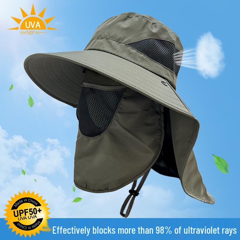 Unisex Wide Brim Sun Hat with UV Protection for Outdoor Activities