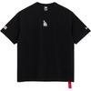 Loose Letter Round Neck Short Sleeve T-Shirt Men Tops Black 14679815