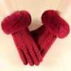 Windproof Knitted Gloves Warm Outdoor Sports Gloves Fashion Cycling Gloves  for Women