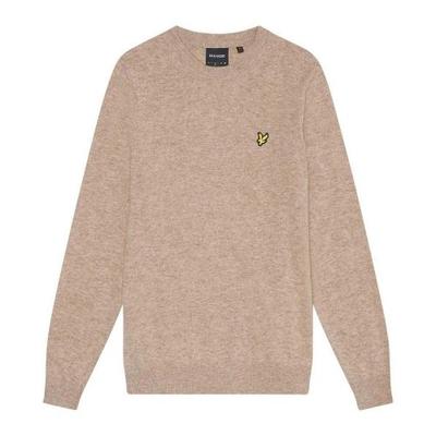 Camisola Masculina de Lã de Cordeiro com Gola Redonda