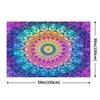 2D Vibrant Rainbow Mandala Tapestry Hippie Bohemian Living Room Background