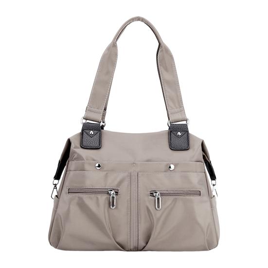 

Женская сумка через плечо с несколькими карманами и отделением для ноутбука, устойчивая к брызгам, легкая сумка-тоут для работы и путешествий светло-коричневого