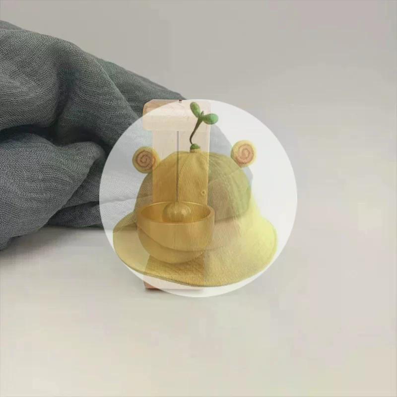 [PL]Simple Solid Wood Brass Bell Dopamine Wind Chimes Magnetic Traceless Glue Free Installation Doorbell Creative Decoration