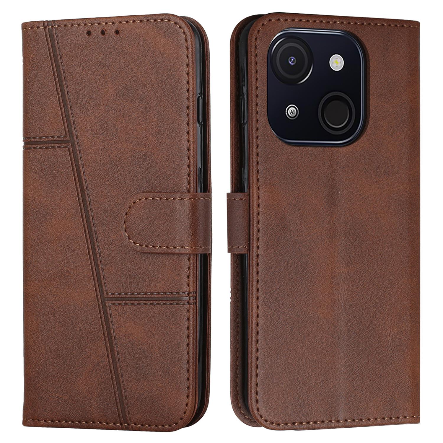 

For itel A50C Case Stand Flip Protective Leather Phone Cover B