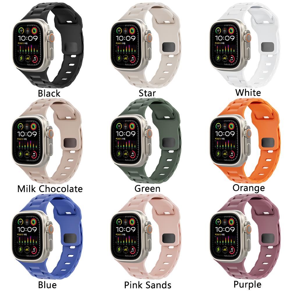 Pulseira de silicone para Apple Watch Ultra 2/Ultra 49 mm série 10 9 8 7 46 mm 45 mm 41 mm Pulseira esportiva para iWatch série 6 5 4 3 2 1 SE 44 mm 40 mm 42 mm 38 mm