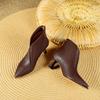 Fashion New Winter Genuine Leather Shoes for Women Pointed Toe Ankle Boot Zaptos Mujer Fashion Casual Shoes Women Heel Height 4cm/5.5cm