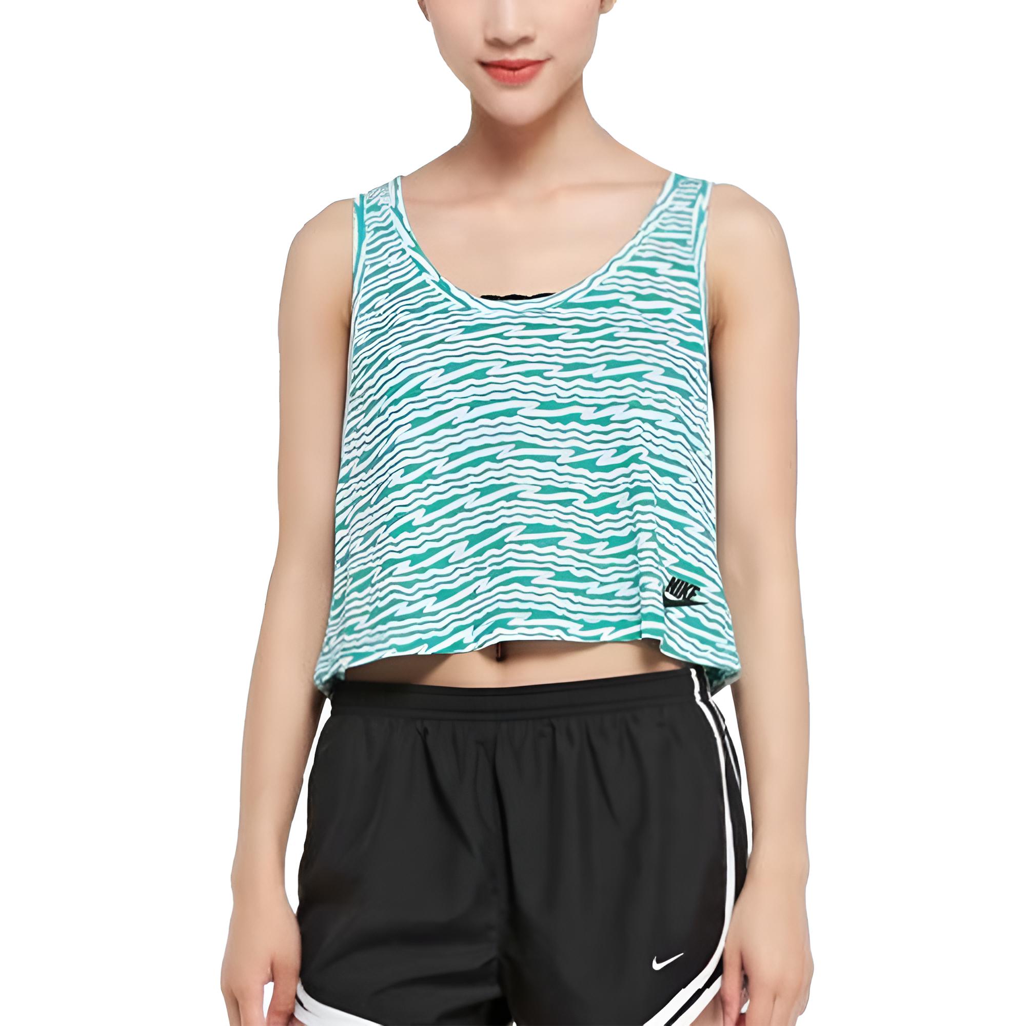 

New Nike Tank Tops Women s White Blue 586247-320 XL