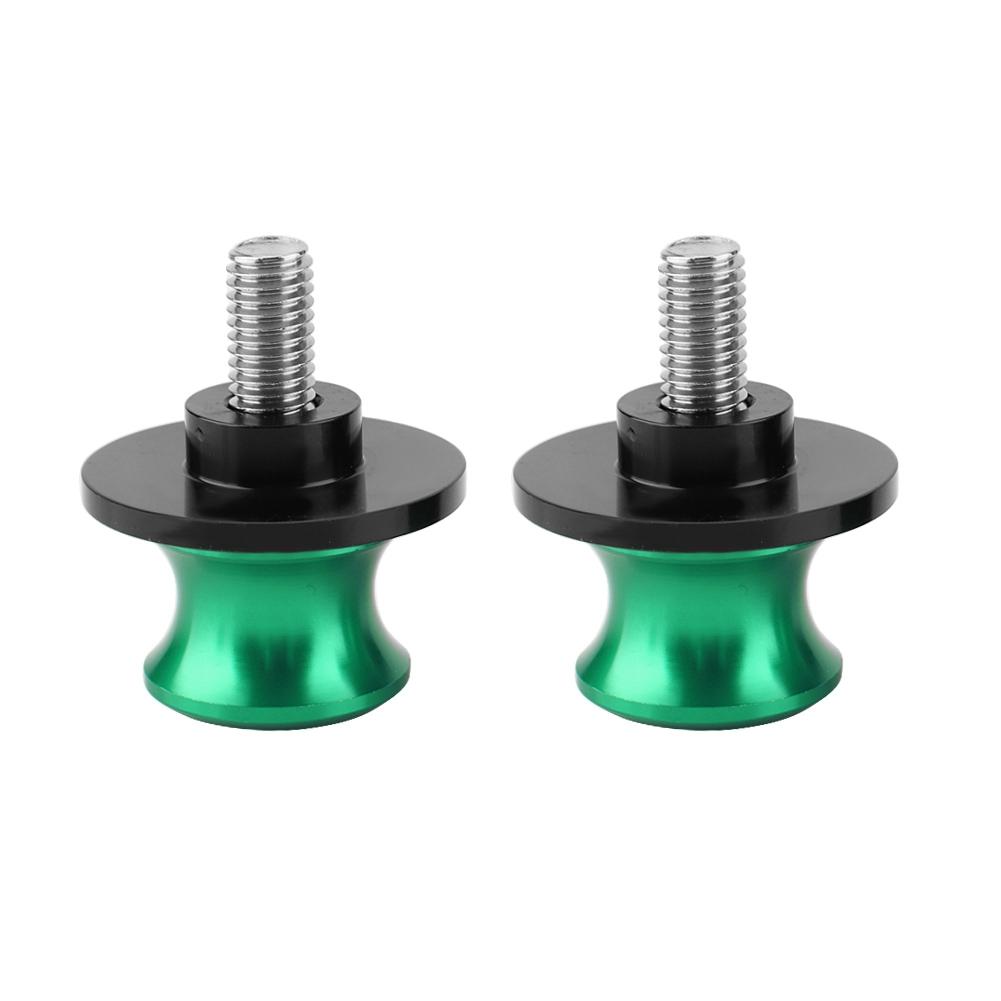 2pcs 8mm Motorcycle CNC Rr Stand Swing Arm Spool Sliders Stand Swingarm Bobbins (Black)