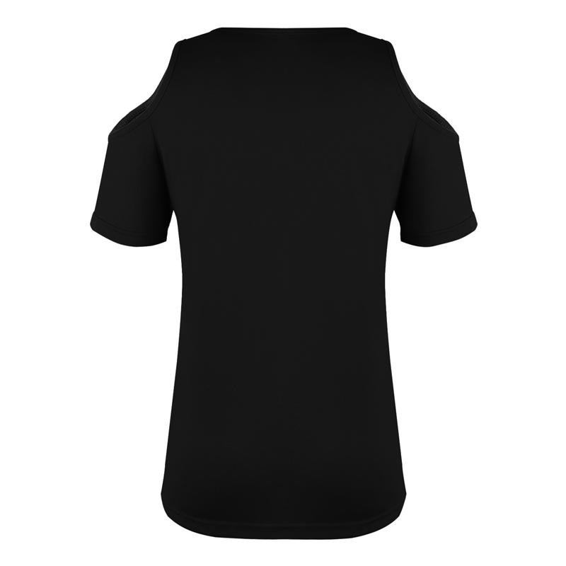 Женская летняя однотонная повседневная свободная блузка с V-образным вырезом и коротким — фото 12