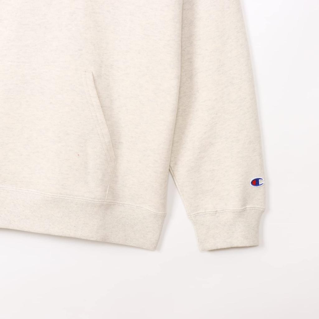 Hoodie Kids Long Sleeve Cotton COTTON USA Loose Fit Script Logo Crew Neck Sweatshirt Basic Oatmeal 140 [Champion] 100% CK-Y104