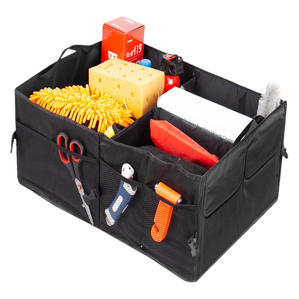Big Capacity Car Storage Box Collapsible Car Trunk Storage Bag Multi-Compartments Folding Container Organizer Trunk Storage Tool