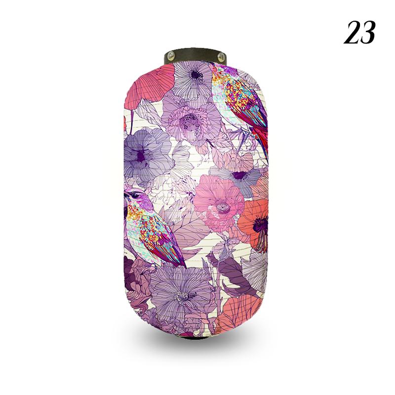 Japanese Style Cloth Lantern Retro Flower And Bird Art Pattern Lanterns Izakaya Sushi Shop Restaurant Holiday Party Decoration