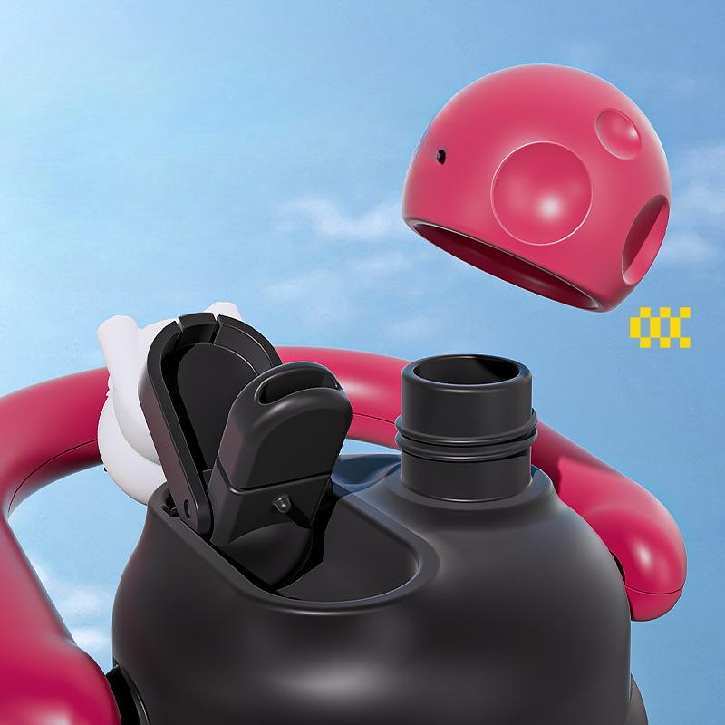 Big Belly Thermos Cup High Appearance Level Men and Women Large Capacity Double Drinking Cup Stainless Steel Ton Ton Straw Cup Carrying Pot