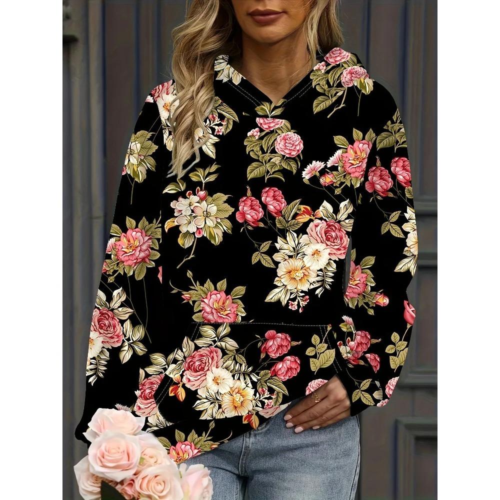 

Floral Flower Butterfly 3D Print Hoodies Women s Hoodie Streetwear Oversized Pullovers Hooded Sweatshirts Female Tops Clothing XL