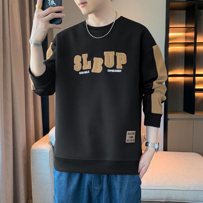 

Толстовка мужская осенняя новая мужская с круглым вырезом и длинным рукавом мужская модная универсальная спортивная верхняя одежда повседневная модная куртка для мужчин XL