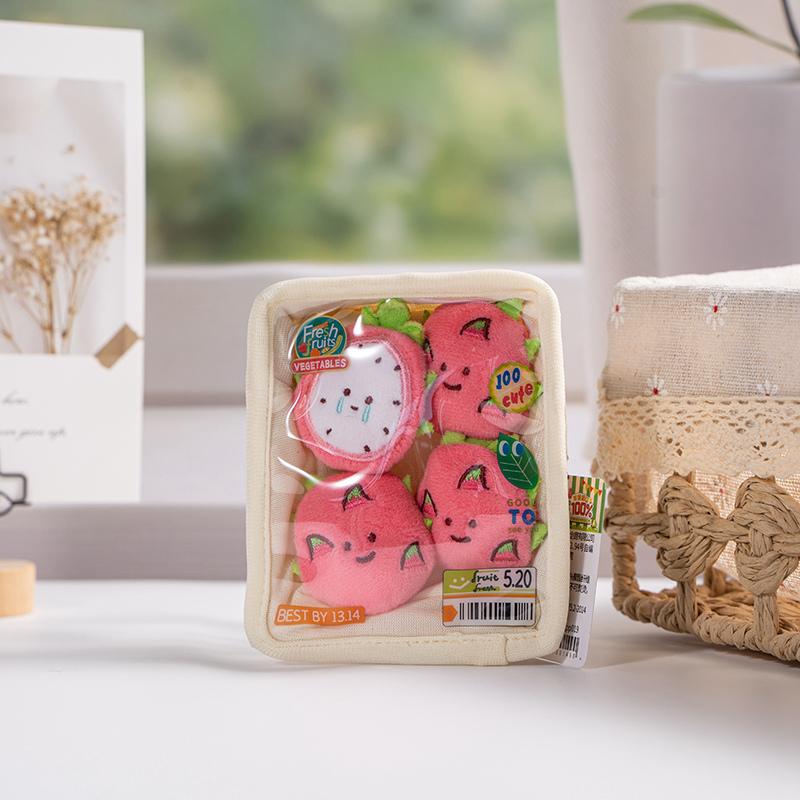 10 Arten Obst & Gemüse Serie Plüschtier Tasche Mini Kawaii Orange Erdbeere Pitahaya Aubergine Blaubeere Apfel Tomate Knoblauch 15cm