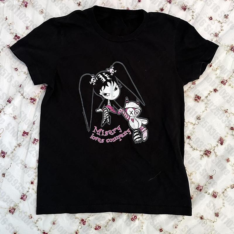 

Girl Star Illustrative Style Printed Tshirt Sadistic Style st Century Casual Streetwear XL