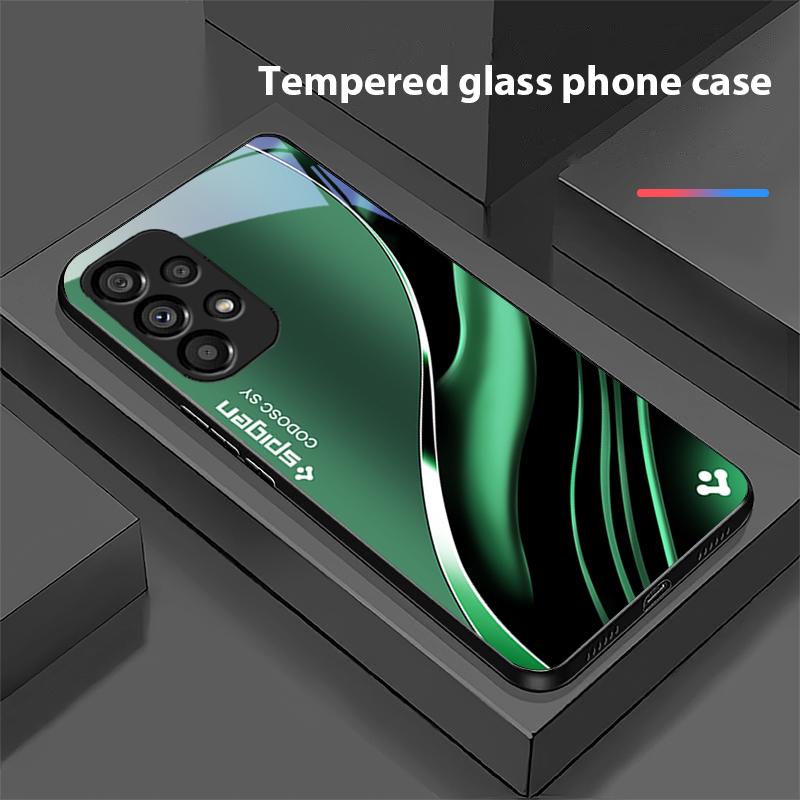 Tiefblaue Mode Für Samsung Galaxy S 8 9 10 20 Plus 21 FE 22 23 24 Ultra S7 Edge Schwarz Gehärtetes Glas Handyhülle Hartschale