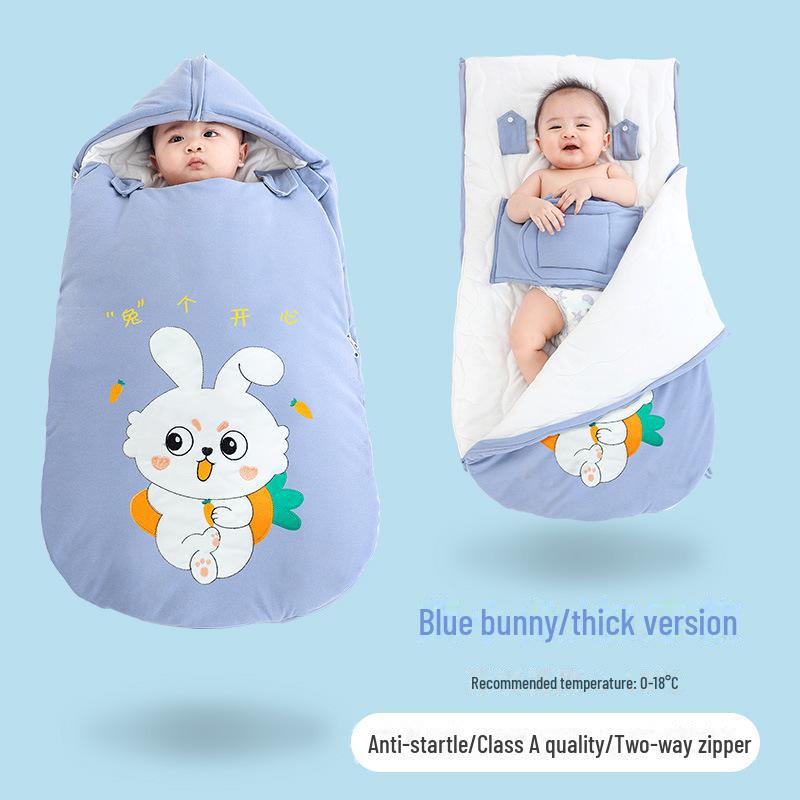 

Спальний мішок для немовляти: Пелюшкова ковдра з анти-кик-захистом та терморегуляцією для весни, осені та зими