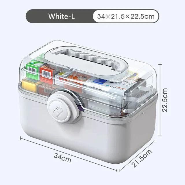 3 Layer Large Capacity Family Medicine First Aid Kit Box Portable Medicines Container Split Multi-Layer Storage Organizer Boxes