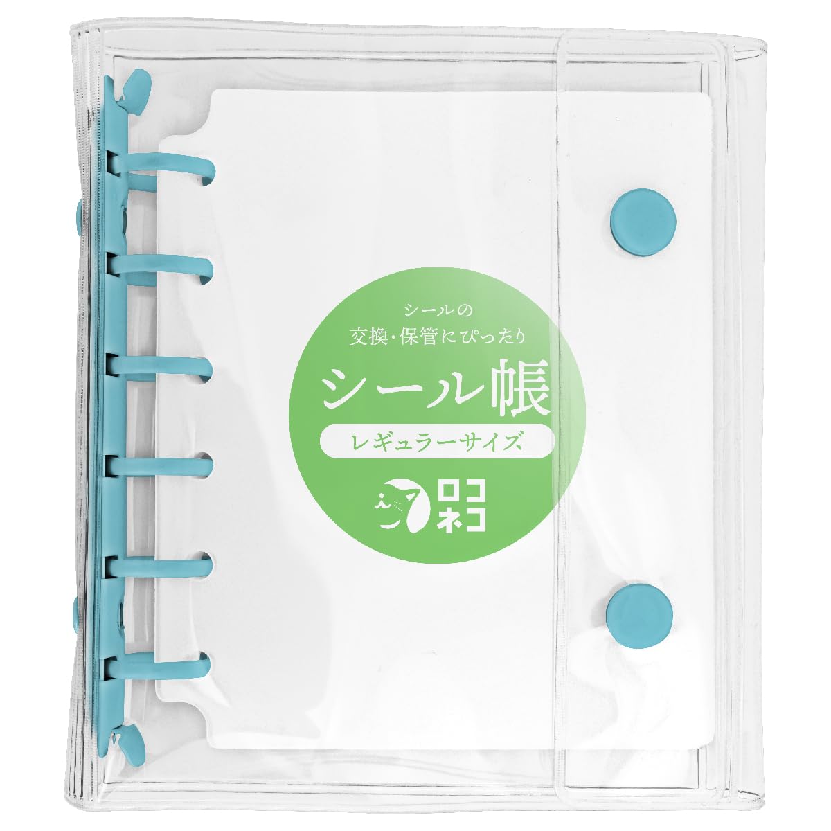 Loconeko Sticker Album Blue 6 Sheets Refillable Exchangeable O-Ring Binding Regular 2540₽