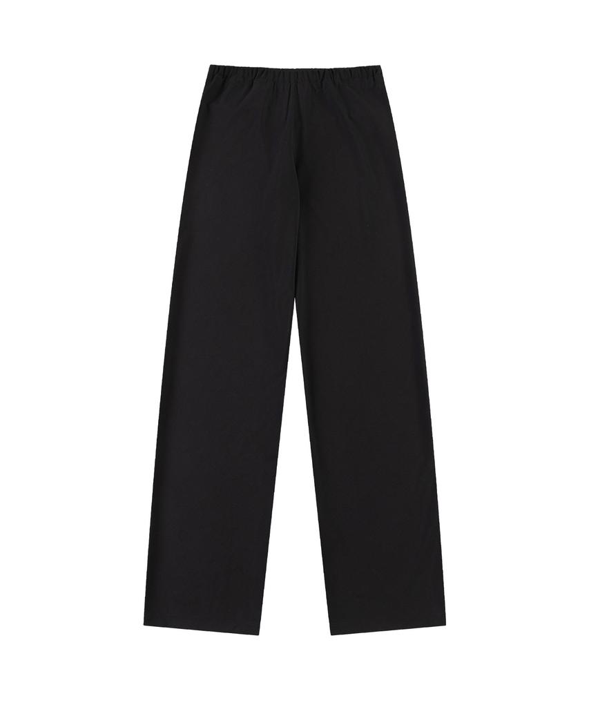 Siyajyu Sipt7192 Comfort Wide Elastic Waist Slacks_Black