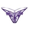 Women's Panties Sexy Temptation Hollow Embroidery Low Waist Open Crotch Thong Luxury Buttocks Side Open T Pants 2151