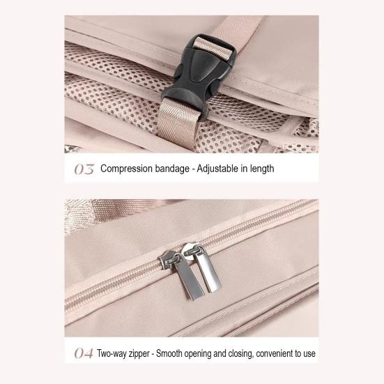 Bolsa de Armazenamento de Viagem Cinco Camadas Grande Capacidade Design Dobrável Organizador Suspenso Leve Portátil Bolsa de Higiene Suspensa